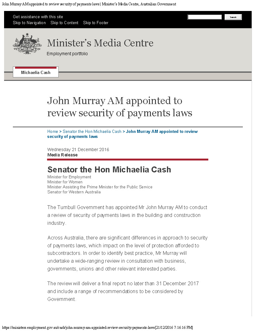 Security Of Payments Act NSW Review